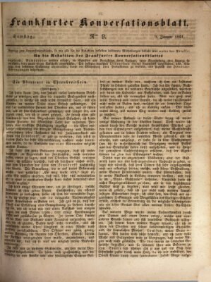 Frankfurter Konversationsblatt (Frankfurter Ober-Post-Amts-Zeitung) Samstag 9. Januar 1841