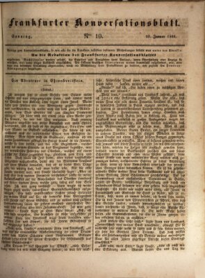 Frankfurter Konversationsblatt (Frankfurter Ober-Post-Amts-Zeitung) Sonntag 10. Januar 1841