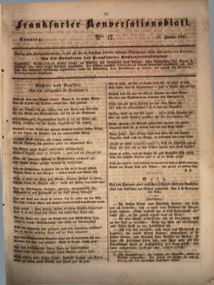 Frankfurter Konversationsblatt (Frankfurter Ober-Post-Amts-Zeitung) Sonntag 17. Januar 1841