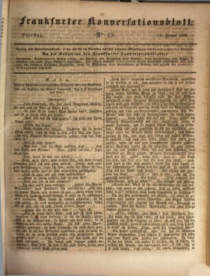 Frankfurter Konversationsblatt (Frankfurter Ober-Post-Amts-Zeitung) Dienstag 19. Januar 1841