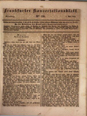 Frankfurter Konversationsblatt (Frankfurter Ober-Post-Amts-Zeitung) Samstag 1. Mai 1841