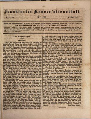 Frankfurter Konversationsblatt (Frankfurter Ober-Post-Amts-Zeitung) Freitag 7. Mai 1841