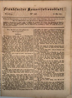 Frankfurter Konversationsblatt (Frankfurter Ober-Post-Amts-Zeitung) Samstag 29. Mai 1841