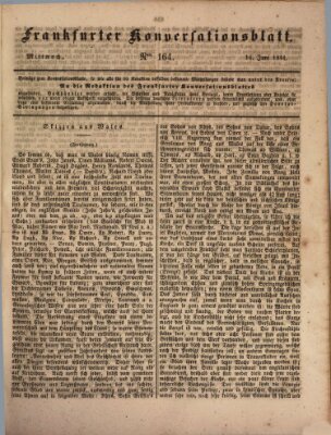 Frankfurter Konversationsblatt (Frankfurter Ober-Post-Amts-Zeitung) Mittwoch 16. Juni 1841