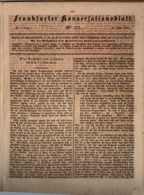 Frankfurter Konversationsblatt (Frankfurter Ober-Post-Amts-Zeitung) Freitag 25. Juni 1841