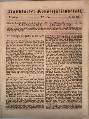 Frankfurter Konversationsblatt (Frankfurter Ober-Post-Amts-Zeitung) Dienstag 29. Juni 1841