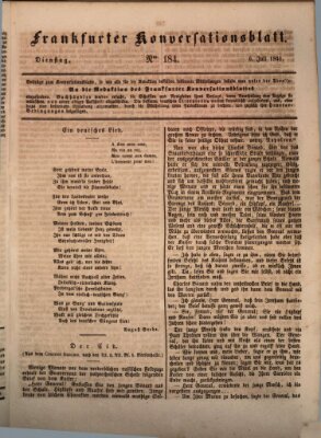 Frankfurter Konversationsblatt (Frankfurter Ober-Post-Amts-Zeitung) Dienstag 6. Juli 1841