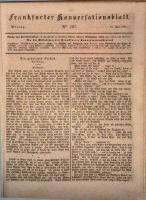 Frankfurter Konversationsblatt (Frankfurter Ober-Post-Amts-Zeitung) Montag 19. Juli 1841