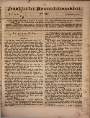 Frankfurter Konversationsblatt (Frankfurter Ober-Post-Amts-Zeitung) Mittwoch 8. September 1841