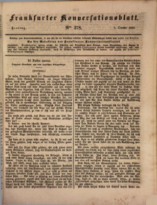 Frankfurter Konversationsblatt (Frankfurter Ober-Post-Amts-Zeitung) Freitag 8. Oktober 1841