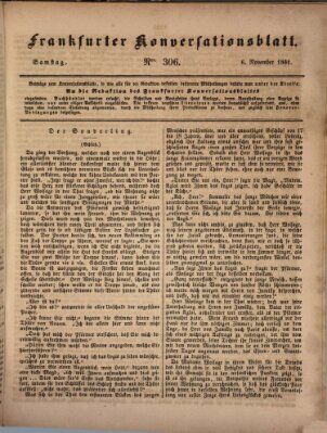 Frankfurter Konversationsblatt (Frankfurter Ober-Post-Amts-Zeitung) Samstag 6. November 1841