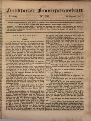 Frankfurter Konversationsblatt (Frankfurter Ober-Post-Amts-Zeitung) Freitag 24. Dezember 1841