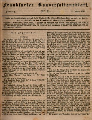 Frankfurter Konversationsblatt (Frankfurter Ober-Post-Amts-Zeitung) Freitag 21. Januar 1842