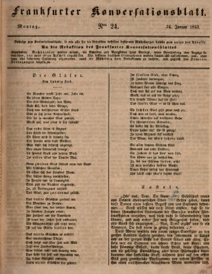 Frankfurter Konversationsblatt (Frankfurter Ober-Post-Amts-Zeitung) Montag 24. Januar 1842