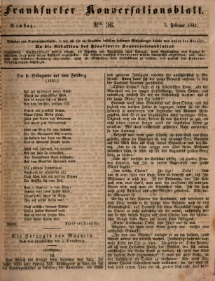 Frankfurter Konversationsblatt (Frankfurter Ober-Post-Amts-Zeitung) Samstag 5. Februar 1842