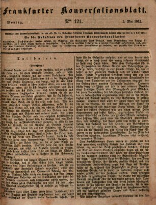 Frankfurter Konversationsblatt (Frankfurter Ober-Post-Amts-Zeitung) Montag 2. Mai 1842