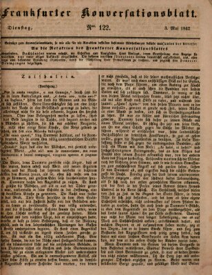 Frankfurter Konversationsblatt (Frankfurter Ober-Post-Amts-Zeitung) Dienstag 3. Mai 1842