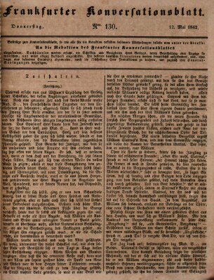 Frankfurter Konversationsblatt (Frankfurter Ober-Post-Amts-Zeitung) Donnerstag 12. Mai 1842