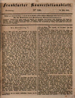 Frankfurter Konversationsblatt (Frankfurter Ober-Post-Amts-Zeitung) Sonntag 29. Mai 1842