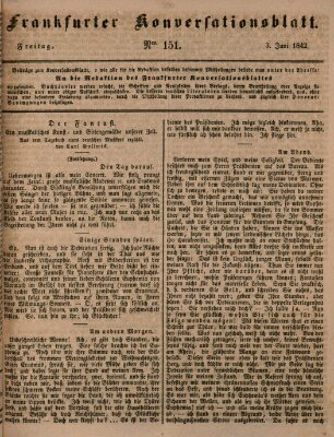 Frankfurter Konversationsblatt (Frankfurter Ober-Post-Amts-Zeitung) Freitag 3. Juni 1842