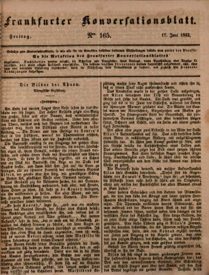 Frankfurter Konversationsblatt (Frankfurter Ober-Post-Amts-Zeitung) Freitag 17. Juni 1842