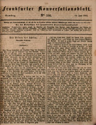 Frankfurter Konversationsblatt (Frankfurter Ober-Post-Amts-Zeitung) Samstag 18. Juni 1842