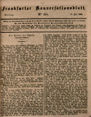 Frankfurter Konversationsblatt (Frankfurter Ober-Post-Amts-Zeitung) Montag 20. Juni 1842