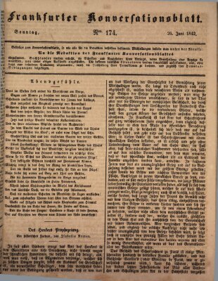 Frankfurter Konversationsblatt (Frankfurter Ober-Post-Amts-Zeitung) Sonntag 26. Juni 1842