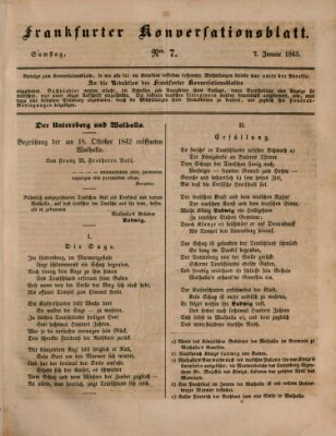 Frankfurter Konversationsblatt (Frankfurter Ober-Post-Amts-Zeitung) Samstag 7. Januar 1843