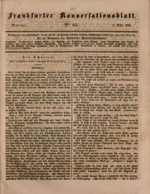 Frankfurter Konversationsblatt (Frankfurter Ober-Post-Amts-Zeitung) Montag 6. März 1843