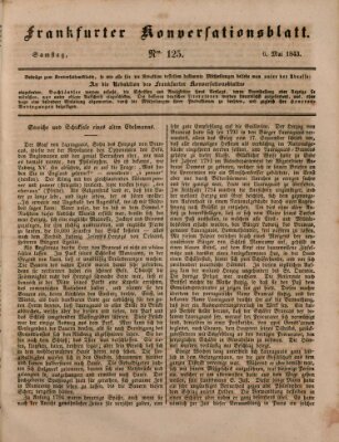 Frankfurter Konversationsblatt (Frankfurter Ober-Post-Amts-Zeitung) Samstag 6. Mai 1843