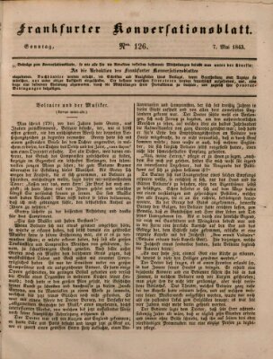 Frankfurter Konversationsblatt (Frankfurter Ober-Post-Amts-Zeitung) Sonntag 7. Mai 1843