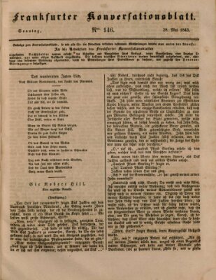 Frankfurter Konversationsblatt (Frankfurter Ober-Post-Amts-Zeitung) Sonntag 28. Mai 1843