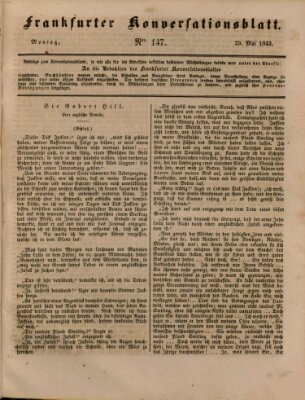 Frankfurter Konversationsblatt (Frankfurter Ober-Post-Amts-Zeitung) Montag 29. Mai 1843