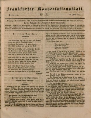 Frankfurter Konversationsblatt (Frankfurter Ober-Post-Amts-Zeitung) Sonntag 25. Juni 1843