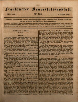 Frankfurter Konversationsblatt (Frankfurter Ober-Post-Amts-Zeitung) Mittwoch 6. Dezember 1843