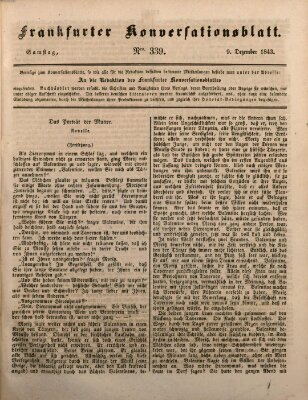 Frankfurter Konversationsblatt (Frankfurter Ober-Post-Amts-Zeitung) Samstag 9. Dezember 1843