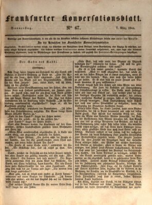 Frankfurter Konversationsblatt (Frankfurter Ober-Post-Amts-Zeitung) Donnerstag 7. März 1844