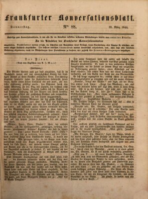 Frankfurter Konversationsblatt (Frankfurter Ober-Post-Amts-Zeitung) Donnerstag 28. März 1844