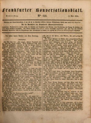 Frankfurter Konversationsblatt (Frankfurter Ober-Post-Amts-Zeitung) Donnerstag 2. Mai 1844