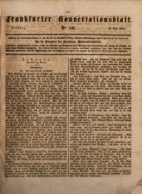 Frankfurter Konversationsblatt (Frankfurter Ober-Post-Amts-Zeitung) Dienstag 28. Mai 1844