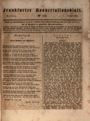 Frankfurter Konversationsblatt (Frankfurter Ober-Post-Amts-Zeitung) Sonntag 9. Juni 1844