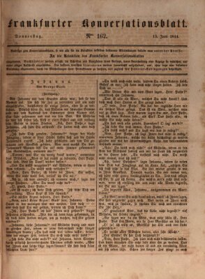 Frankfurter Konversationsblatt (Frankfurter Ober-Post-Amts-Zeitung) Donnerstag 13. Juni 1844