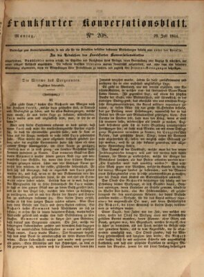 Frankfurter Konversationsblatt (Frankfurter Ober-Post-Amts-Zeitung) Montag 29. Juli 1844