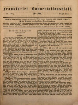 Frankfurter Konversationsblatt (Frankfurter Ober-Post-Amts-Zeitung) Dienstag 30. Juli 1844