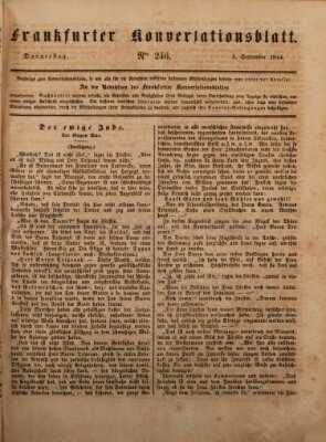 Frankfurter Konversationsblatt (Frankfurter Ober-Post-Amts-Zeitung) Donnerstag 5. September 1844