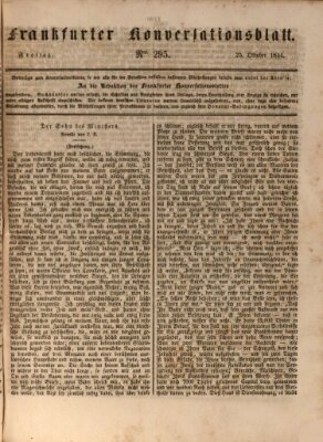 Frankfurter Konversationsblatt (Frankfurter Ober-Post-Amts-Zeitung) Freitag 25. Oktober 1844