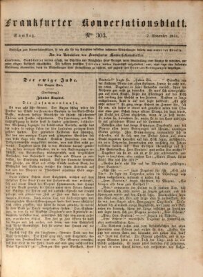 Frankfurter Konversationsblatt (Frankfurter Ober-Post-Amts-Zeitung) Samstag 2. November 1844