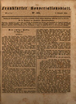 Frankfurter Konversationsblatt (Frankfurter Ober-Post-Amts-Zeitung) Montag 4. November 1844