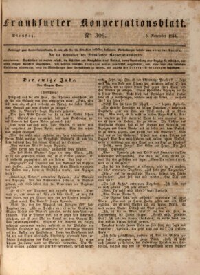 Frankfurter Konversationsblatt (Frankfurter Ober-Post-Amts-Zeitung) Dienstag 5. November 1844